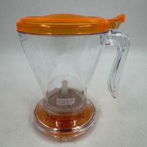Tiesta Tea Infuser Pitcher Orange Clear Plastic‎ 32 oz Capacity